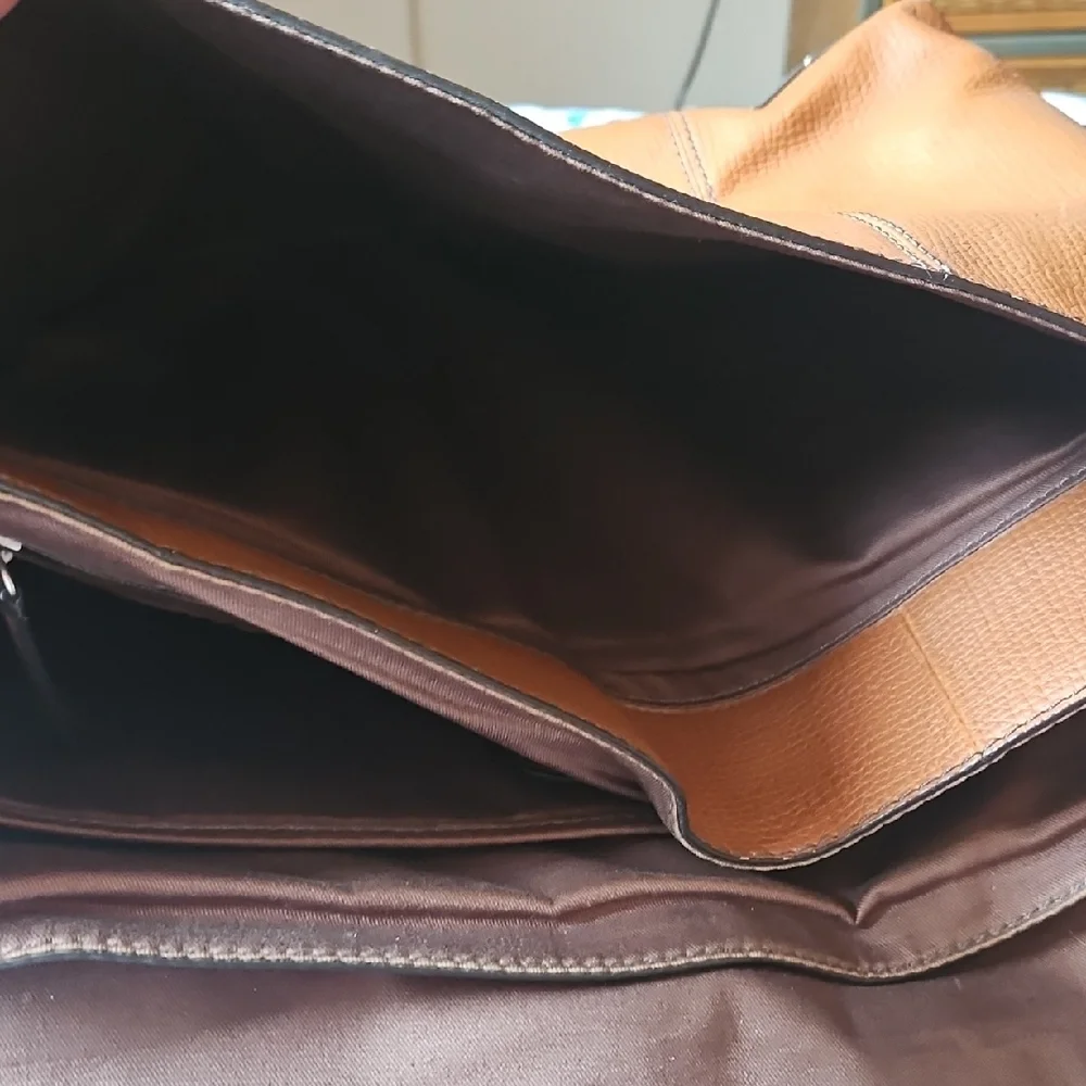 Fossil Brown Leather Messenger Bag